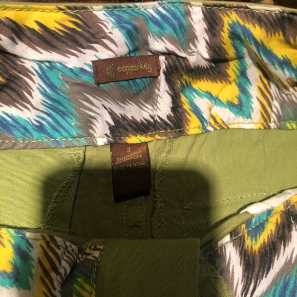 NWOT Copper Key lime green belted shorts. - Picture 5 of 6